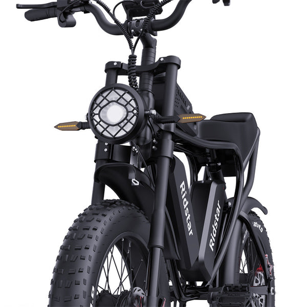 Q20 Pro Off-road Electric Bike 20*4.0 inch Fat Tires 1000W*2 Motor 52V 20AH Dual Battery 55km/h Max Speed 288km Max Range 150kg Max【Prévente】