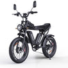 Q20 Pro Off-road Electric Bike 20*4.0 inch Fat Tires 1000W*2 Motor 52V 20AH Dual Battery 55km/h Max Speed 288km Max Range 150kg Max【Prévente】