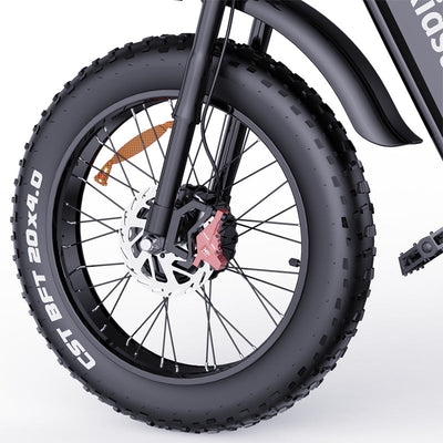 Q20 Pro Off-road Electric Bike 20*4.0 inch Fat Tires 1000W*2 Motor 52V 20AH Dual Battery 55km/h Max Speed 288km Max Range 150kg Max