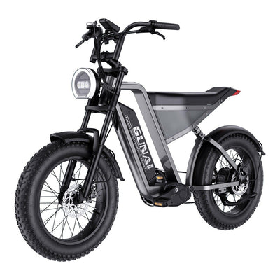 GUNAI-Y Moped Electric Bike for Adults 20 Inch Off-Road Dirt Electric Mountain Bike with 48V18AH Lithium-Ion Battery, 7-Speed Full Suspension 80-100KM Range