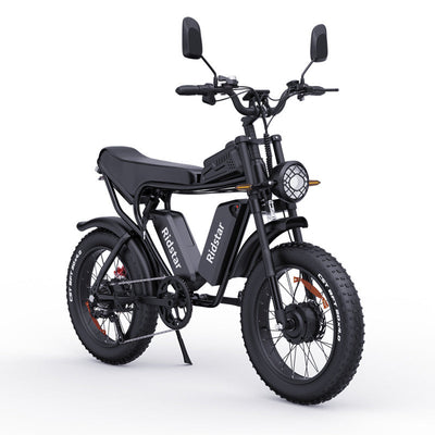 Q20 Pro Off-road Electric Bike 20*4.0 inch Fat Tires 1000W*2 Motor 52V 20AH Dual Battery 55km/h Max Speed 288km Max Range 150kg Max