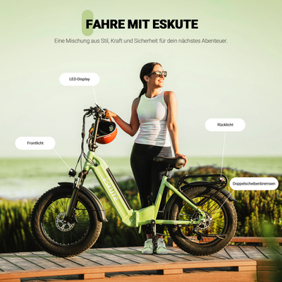 Star 2024 Elektro Klapprad 20 Zoll Fat Tire